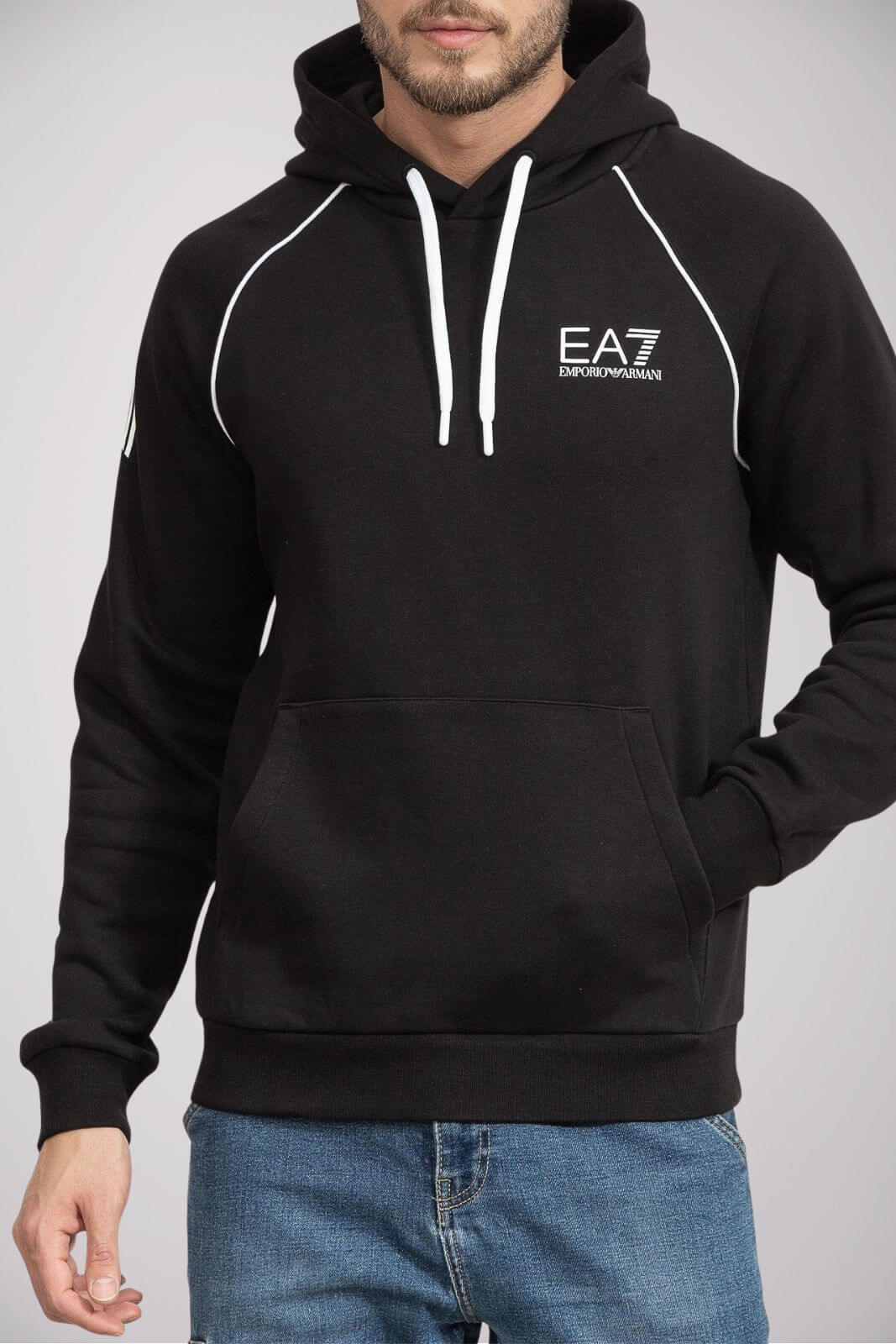 Emporio Armani Felpa Uomo logo a contrasto