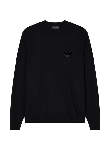 Emporio Armani felpa uomo logo flock all over