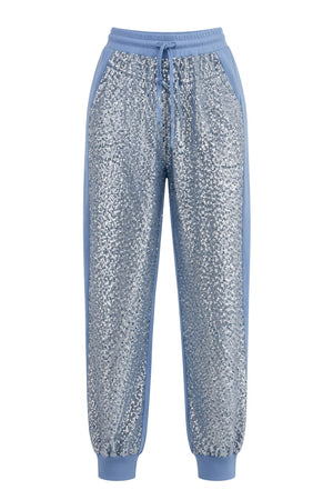 Pantaloni da donna Emporio Armani jogger con paillettes