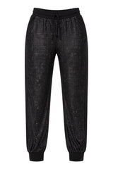 Pantaloni da donna Emporio Armani jogger con paillettes