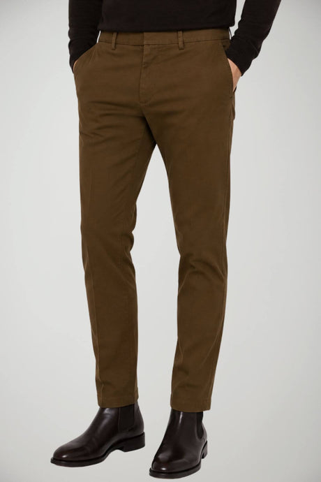 Emporio Armani Pantaloni Uomo chino in cotone / Nocciola