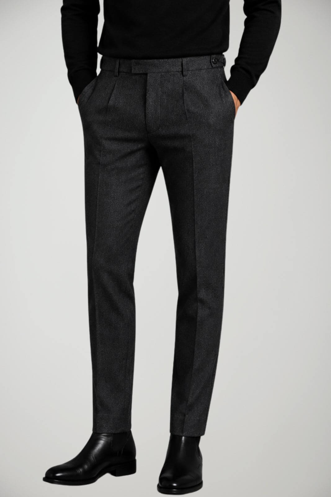 Emporio Armani Pantaloni Uomo in lana / Dark Grey