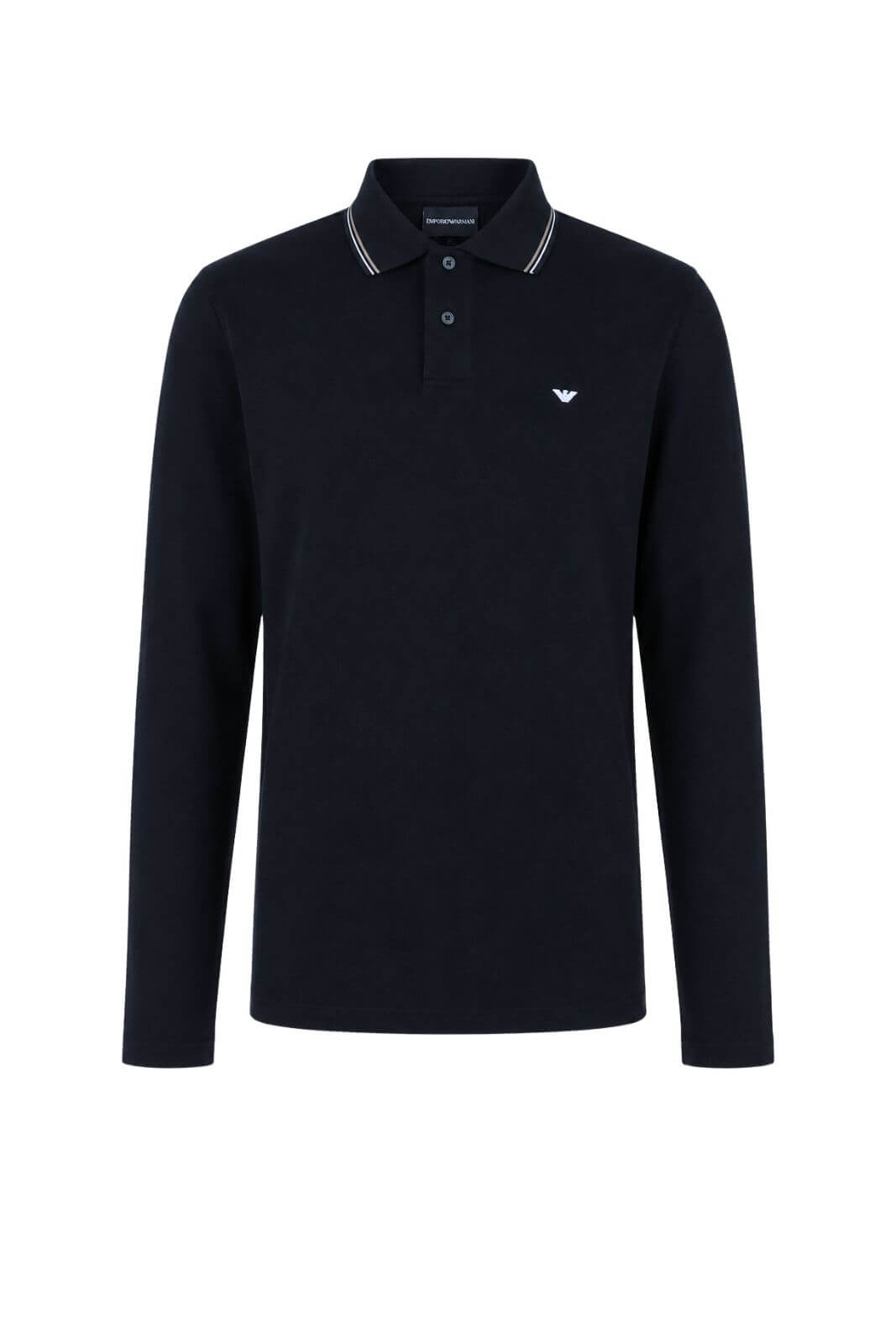 Emporio Armani Polo Uomo in piquet maniche lunghe