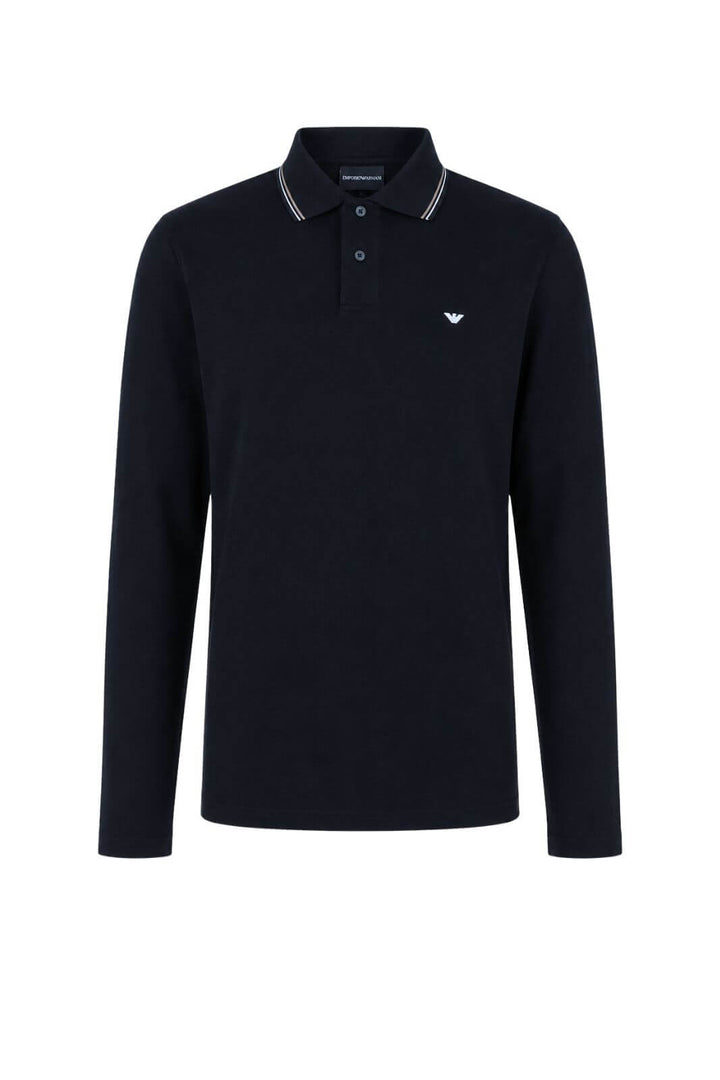 Emporio Armani Polo Uomo in piquet maniche lunghe