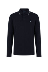 Emporio Armani Polo Uomo in piquet maniche lunghe