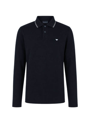 Emporio Armani Polo Uomo in piquet maniche lunghe