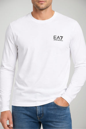 T-shirt a manica lunga da uomo Emporio Armani con stampa logo