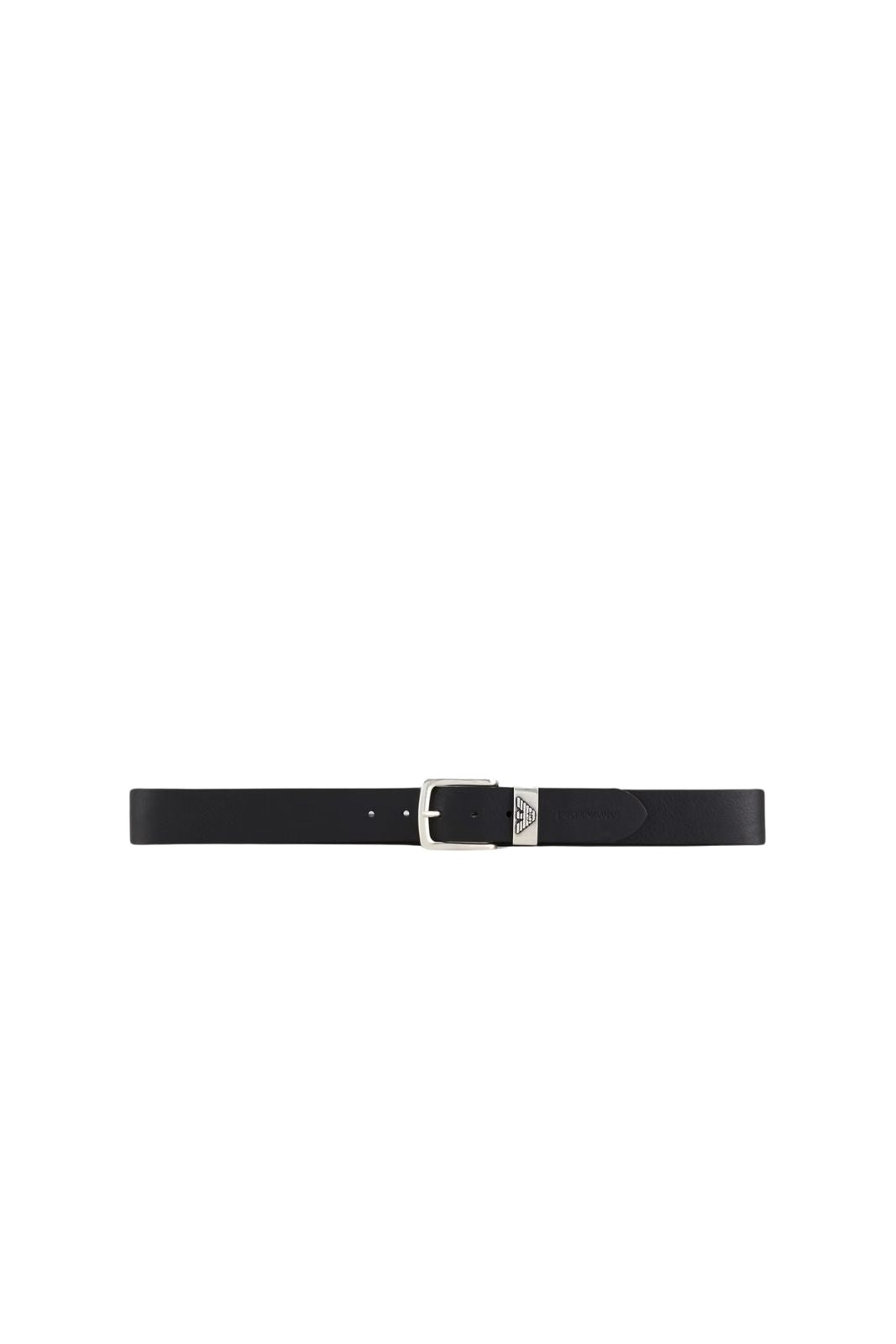 Emporio Armani Cintura Uomo Fibbia Nero fronte