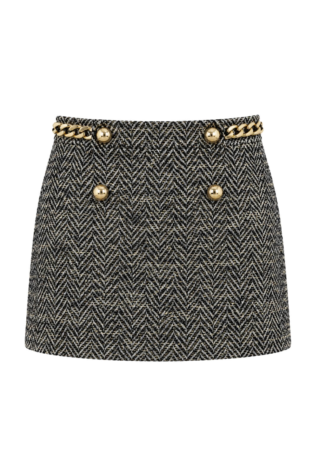 Ermanno Firenze Mini Gonna Spigata con Lurex