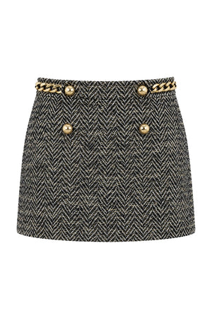 Ermanno Firenze Mini Gonna Spigata con Lurex
