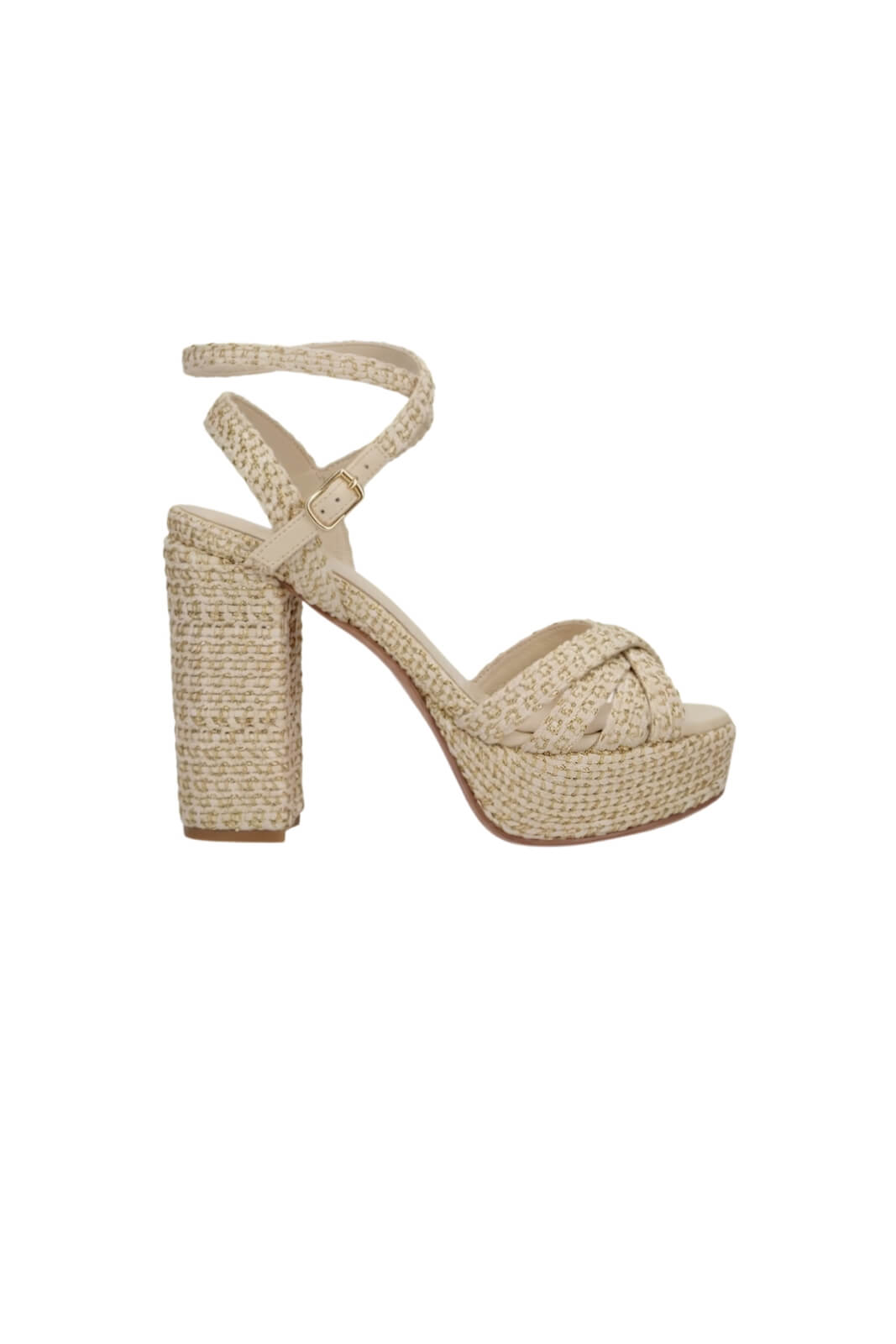 Fiorina Sandalo Donna con Zeppa in Rafia