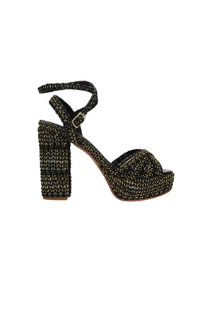 Fiorina Sandalo Donna con Zeppa in Rafia