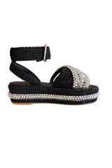 Sandali da donna Fiorina in rafia con strass