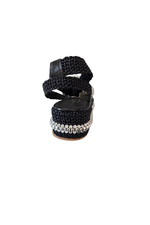 Sandali da donna Fiorina in rafia con strass