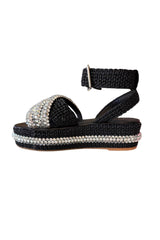 Sandali da donna Fiorina in rafia con strass