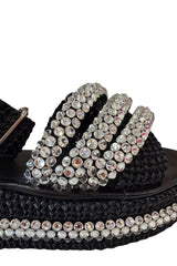 Sandali da donna Fiorina in rafia con strass