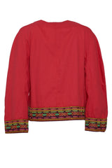 Francesca Bassi women's peacoat with tapestry-effect embroidery