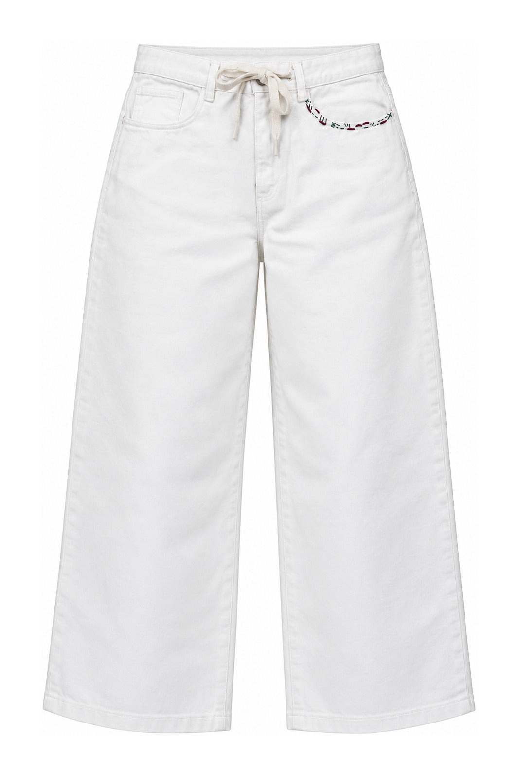 Front Street Pantaloni Donna Cinque Tasche Baggy Embroidere