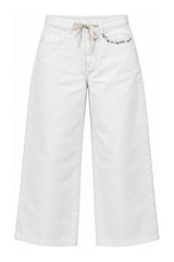 Front Street Pantaloni Donna Cinque Tasche Baggy Embroidere
