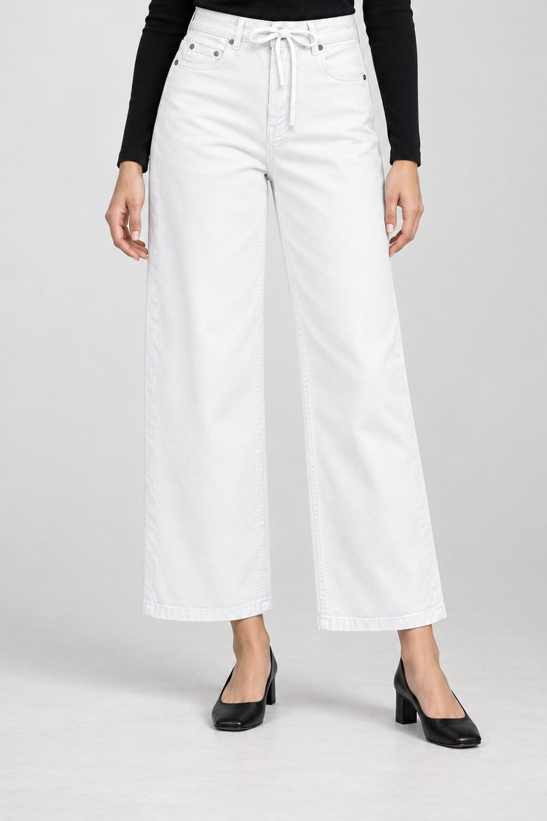 Front Street Pantaloni Donna Cinque Tasche Wide Leg