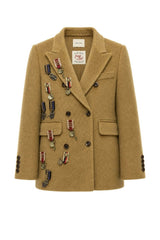 Front Street Cappotto Donna doppiopetto con spille rimovibili