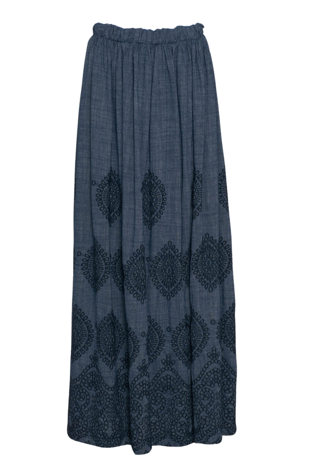 Please Long Skirt with Embroidered Inserts