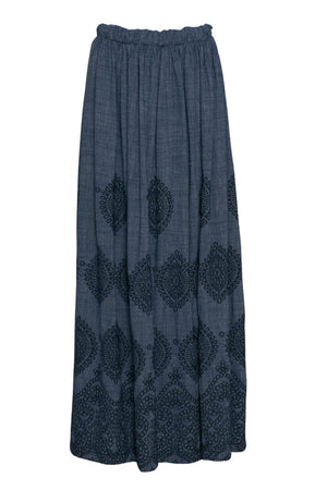 Please Long Skirt with Embroidered Inserts
