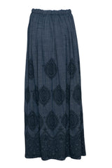 Please Long Skirt with Embroidered Inserts