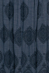 Please Long Skirt with Embroidered Inserts