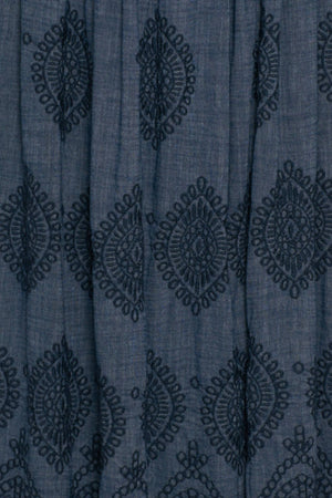 Please Long Skirt with Embroidered Inserts