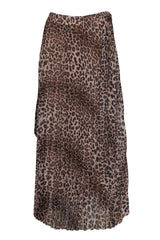 Dixie Long Pleated Animal Print Skirt