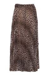 Dixie Long Pleated Animal Print Skirt