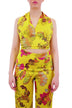 Gaelle Top Donna in raso con fascia in vita