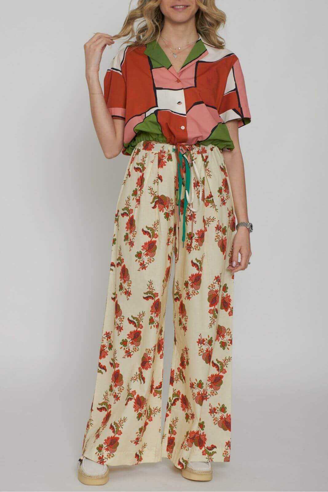 Pantalones con estampado floral para mujer Cristina Beautiful Life