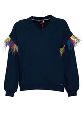 Liu Jo Oversized Girl's Sweatshirt with Feathers