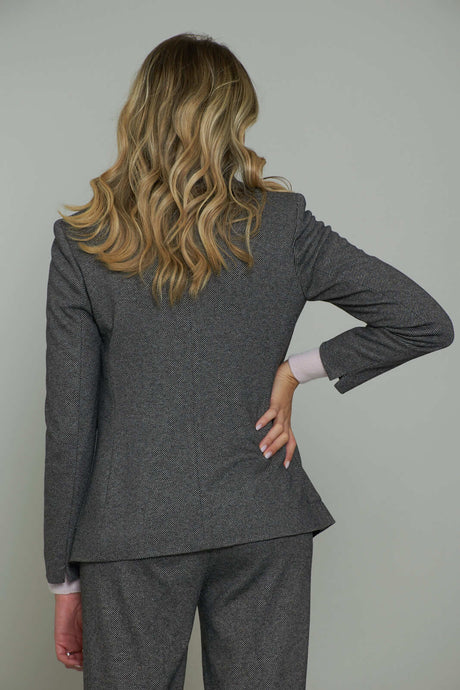 19.70 Giacca Donna con righe ad effetto gabardina