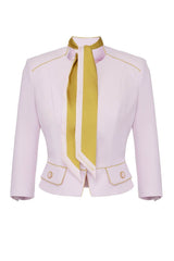 Elisabetta Franchi women's crepe jacket with two-tone scarf