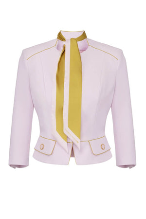Elisabetta Franchi women's crepe jacket with two-tone scarf