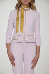 Elisabetta Franchi women's crepe jacket with two-tone scarf