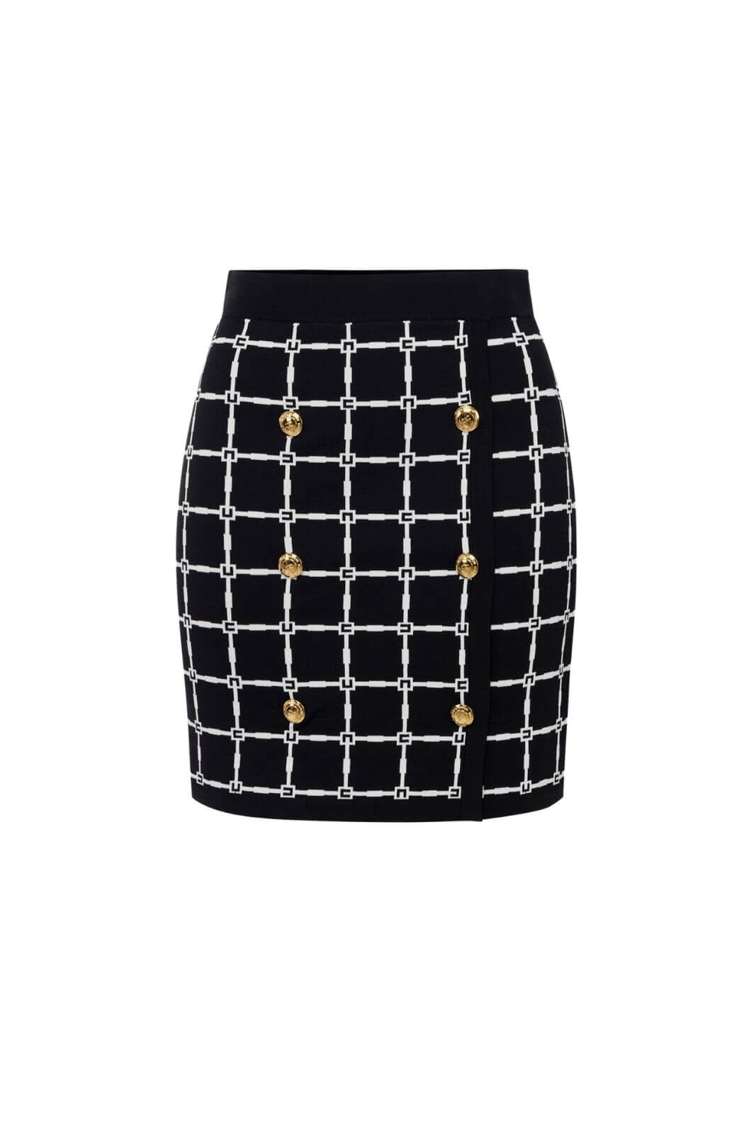 Elisabetta Franchi gonna donna  in maglia jaquard con bottoni