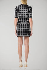 Elisabetta Franchi gonna donna  in maglia jaquard con bottoni