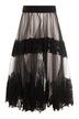 Elisabetta Franchi women's tulle skirt with lace decorations