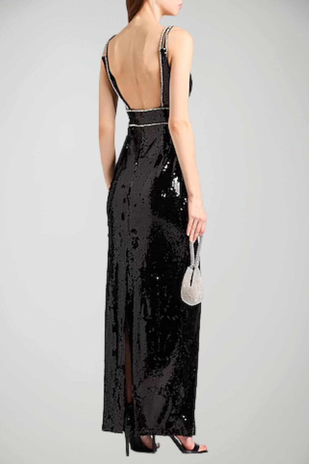 Gaelle Abito Donna lungo in paillettes con Strass