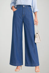 Gaëlle Pantaloni Donna Cinque Tasche in Finto Denim