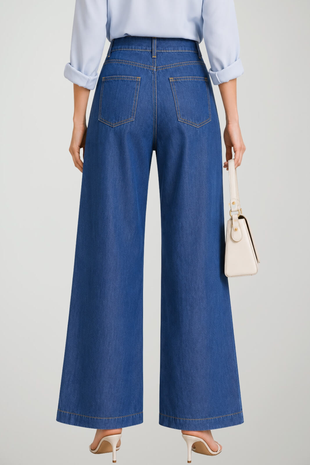 Gaëlle Pantaloni Donna Cinque Tasche in Finto Denim