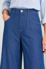 Gaëlle Pantaloni Donna Cinque Tasche in Finto Denim
