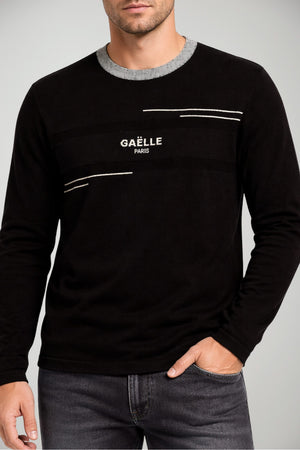 Maglia da uomo Gaelle a girocollo maniche lunghe con logo