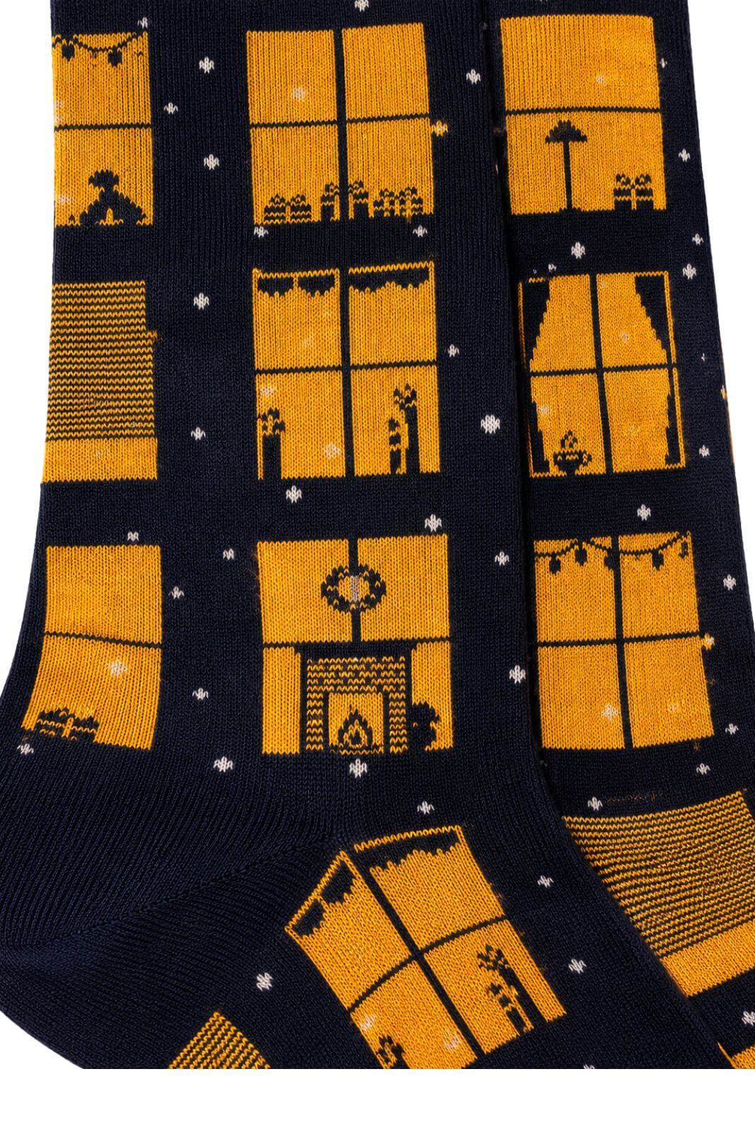 Gallo Calza Uomo Fantasia Natale in Condominio / Navy
