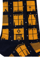 Gallo Calza Uomo Fantasia Natale in Condominio / Navy