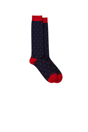 Gallo Calza Uomo Fantasia Quadratini Degradé / Navy